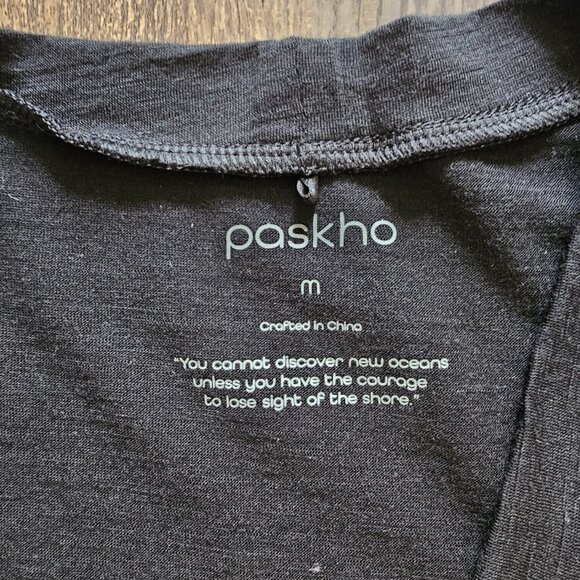 Paskho 100% Merino Wool Soft & Lightweight Button Up Cardigan M Black - Picture 4 of 7